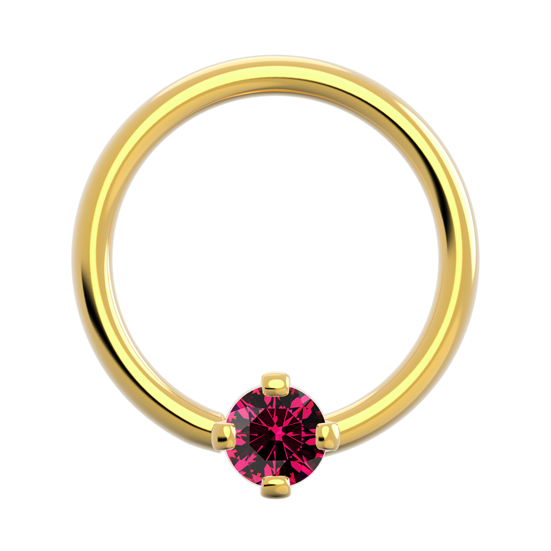 20g Gold Fixed Prong Ring With Genuine Stone