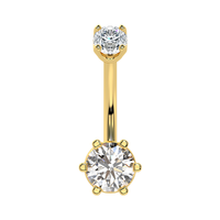 6 Prong Round With Diamond