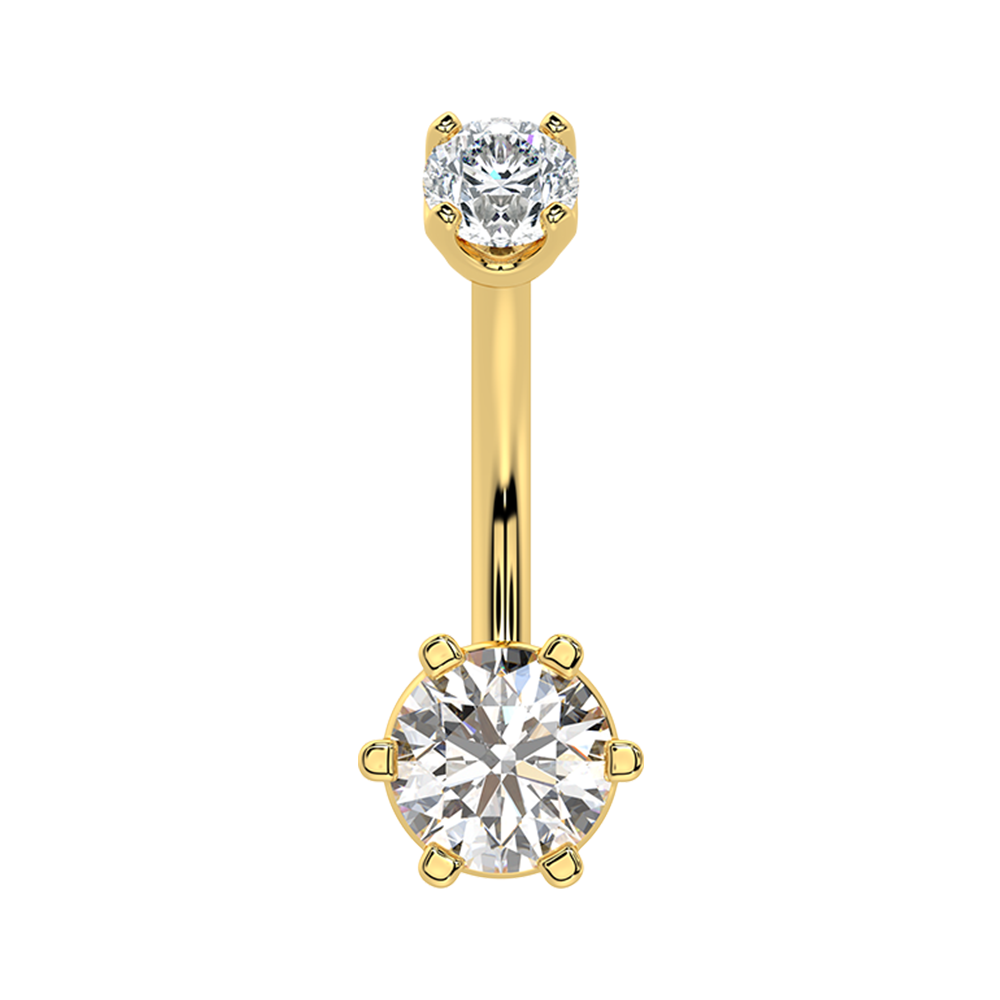 6 Prong Round With Diamond