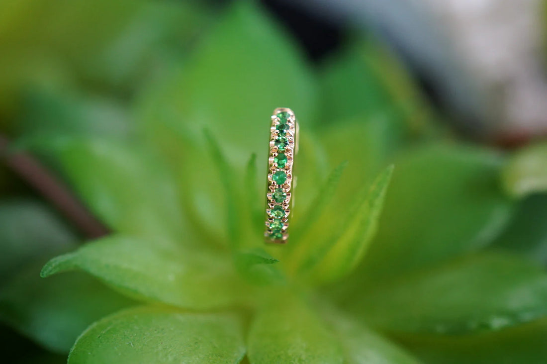 Faceted Gemstone Huggie — Modern Mood