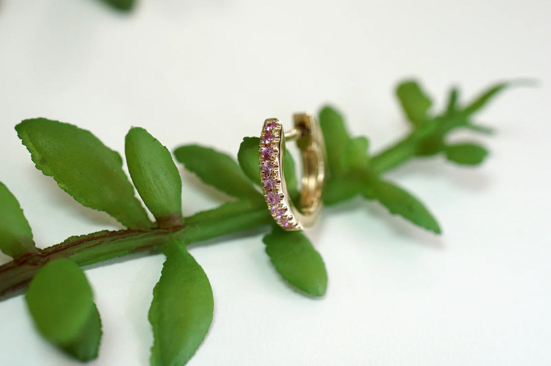 Faceted Gemstone Huggie — Modern Mood