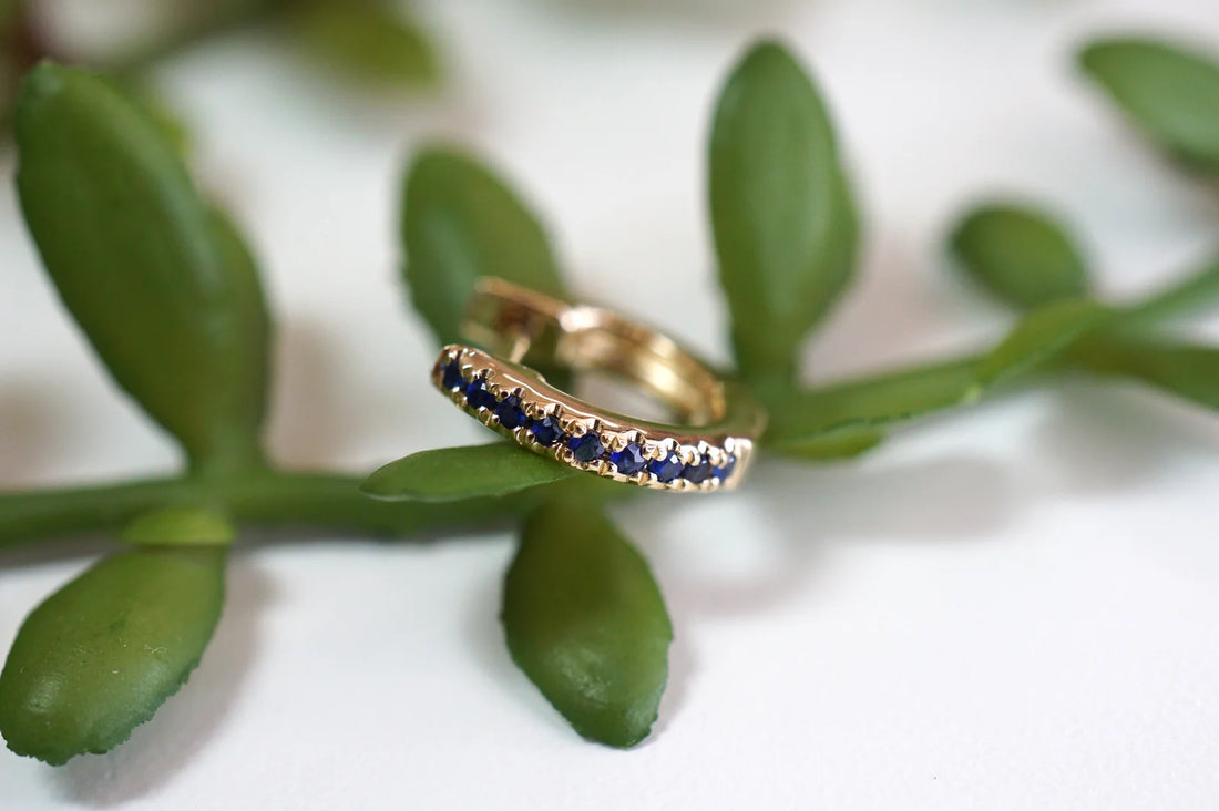Faceted Gemstone Huggie — Modern Mood