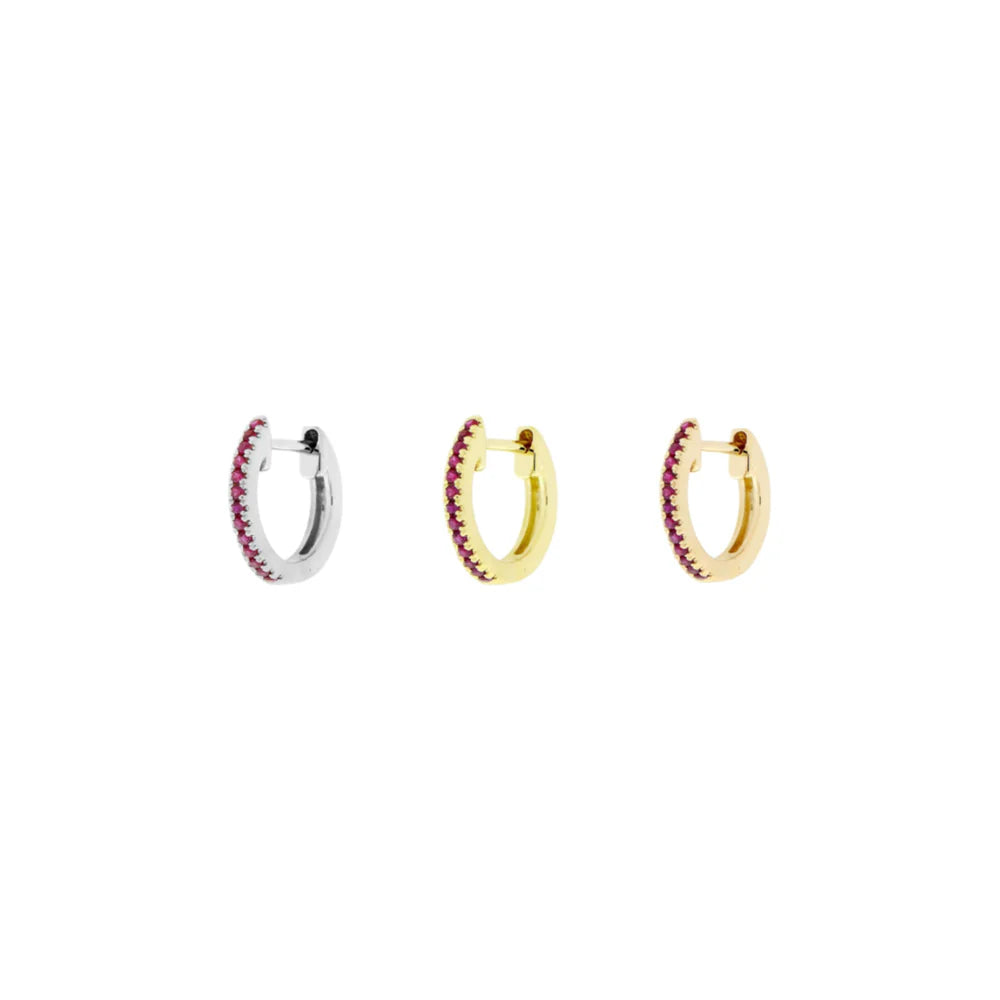 Faceted Gemstone Huggie — Modern Mood