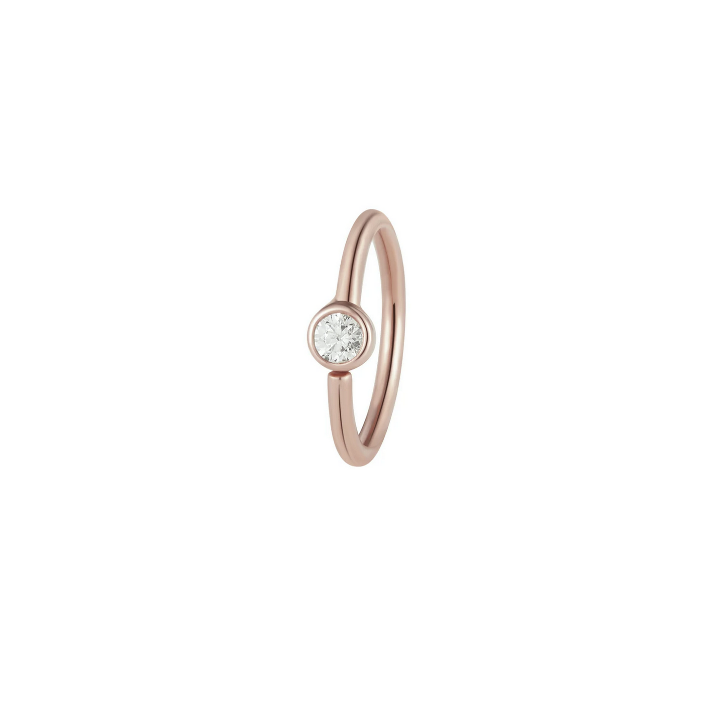 Fixed Bead Seam Ring with 2MM CZ From Buddha