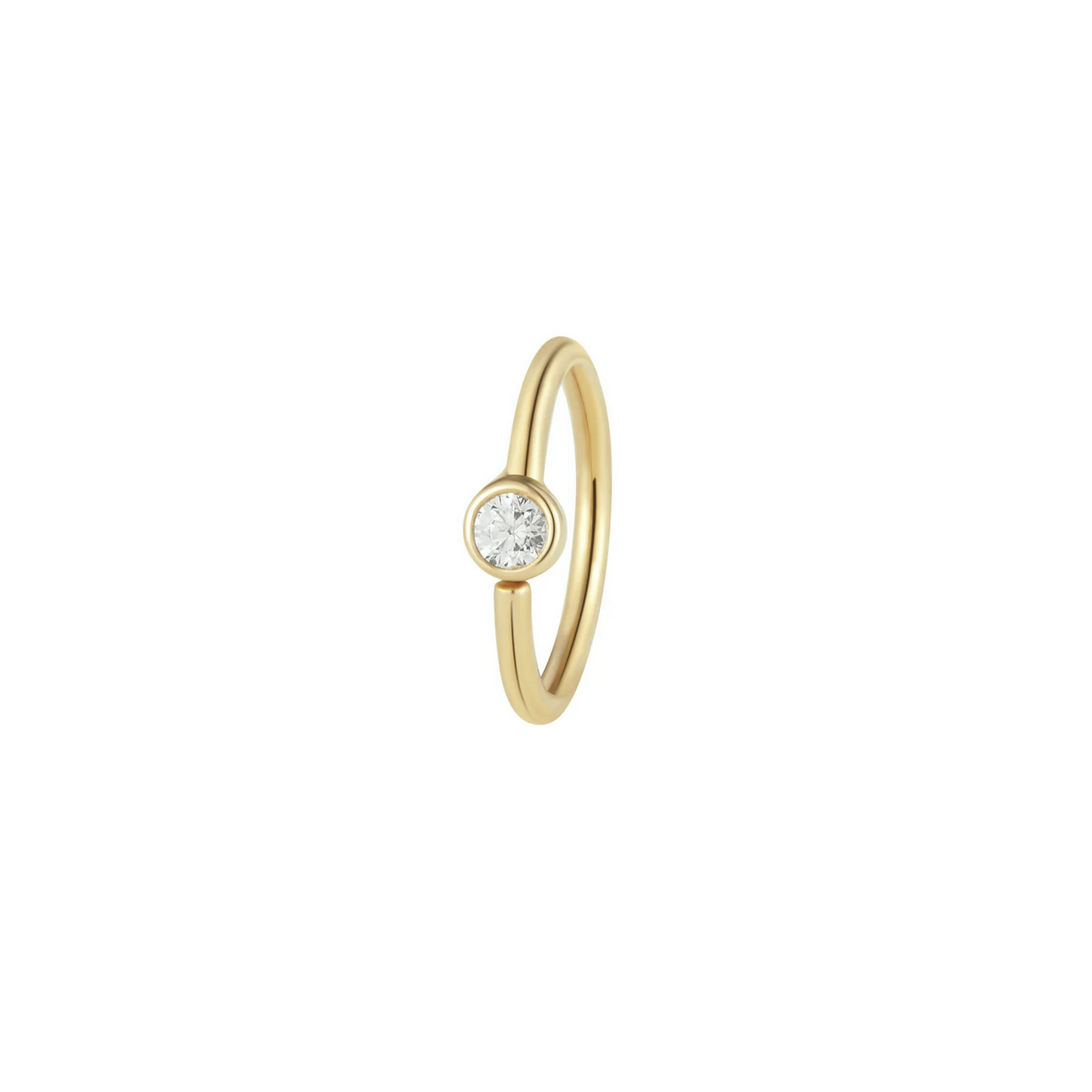 Fixed Bead Seam Ring with 2MM CZ From Buddha
