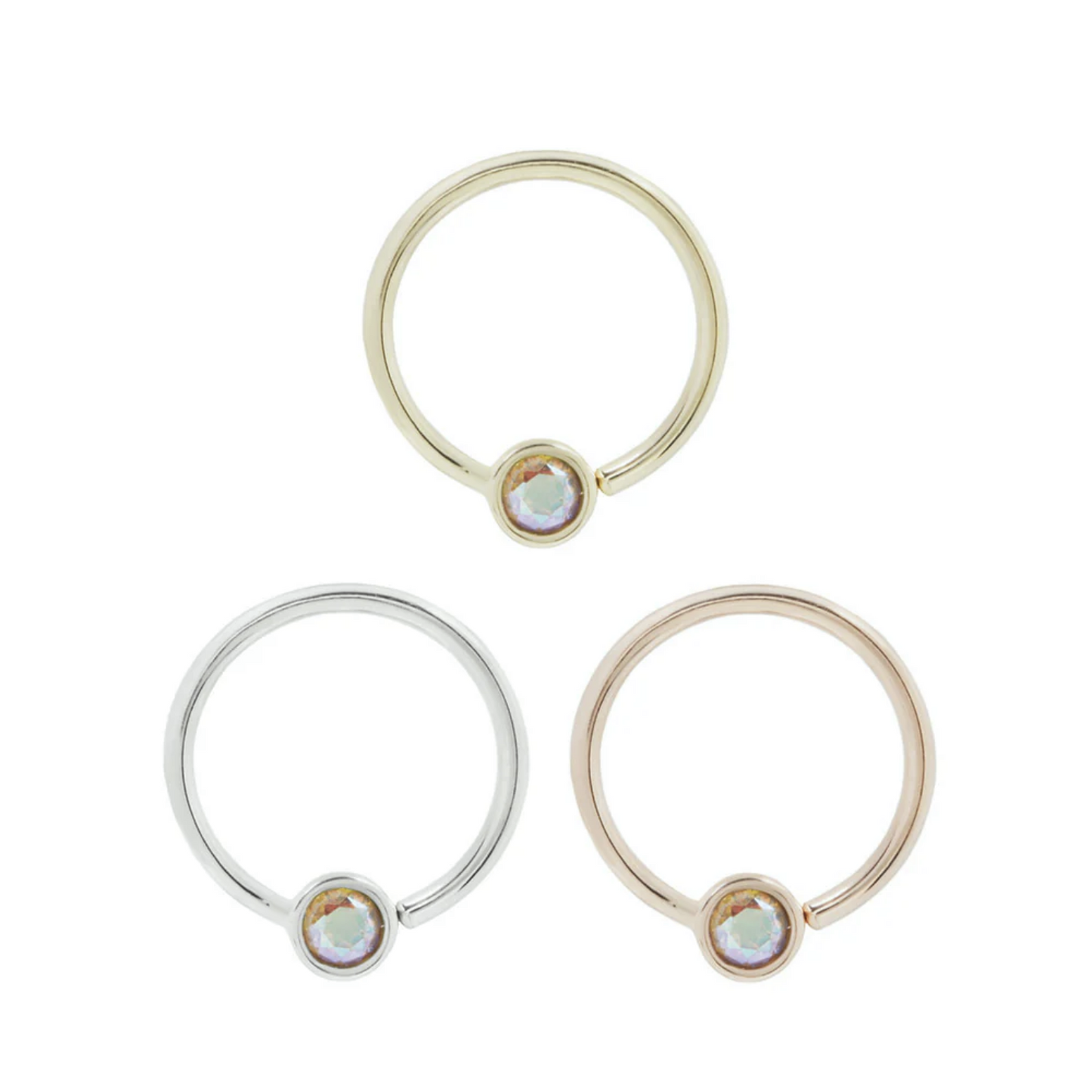 Fixed Bezel Bead Seam Ring with 2MM Mercury Mist Topaz From Buddha