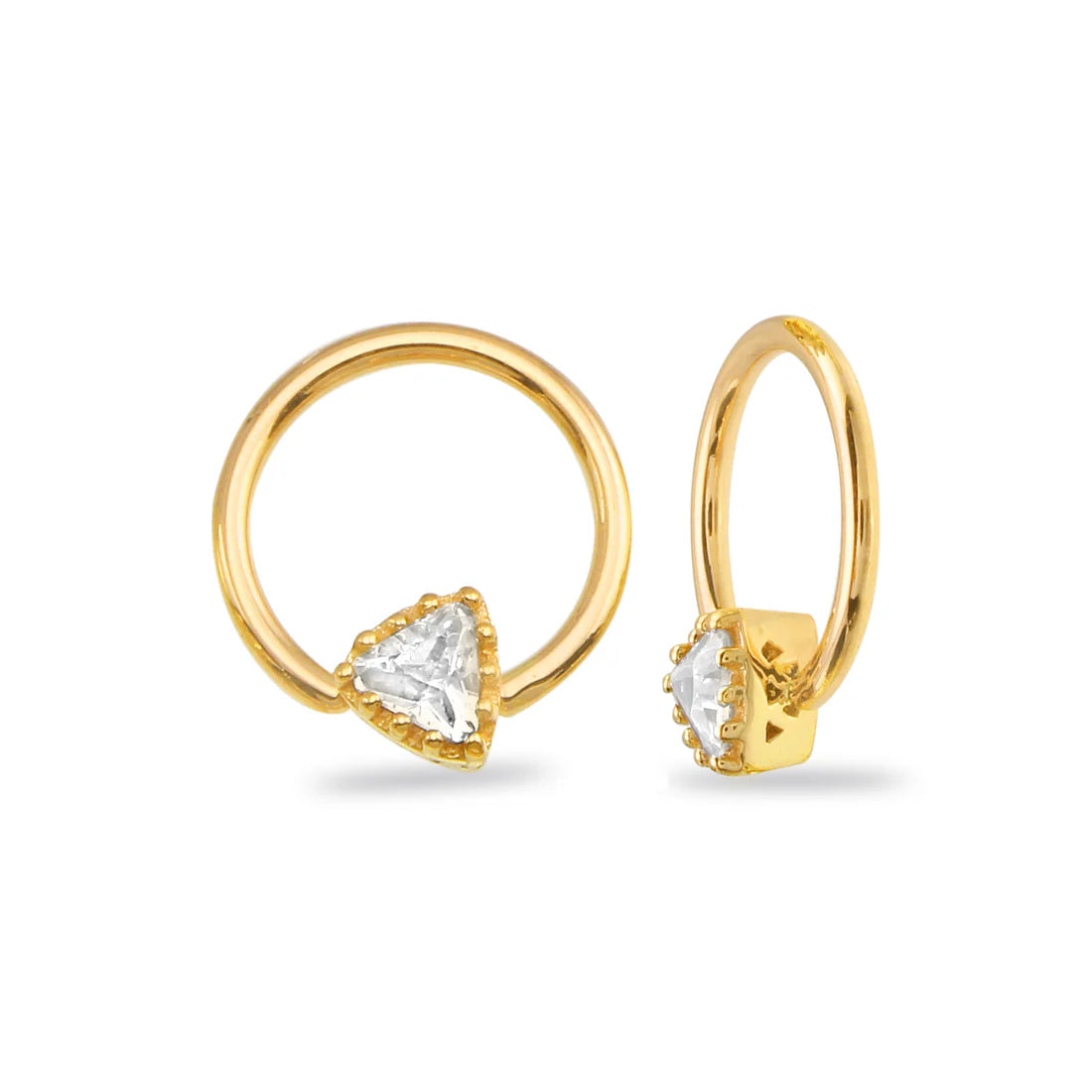 Fixed Charming Triangle Prong Seamless Ring — Norvoch