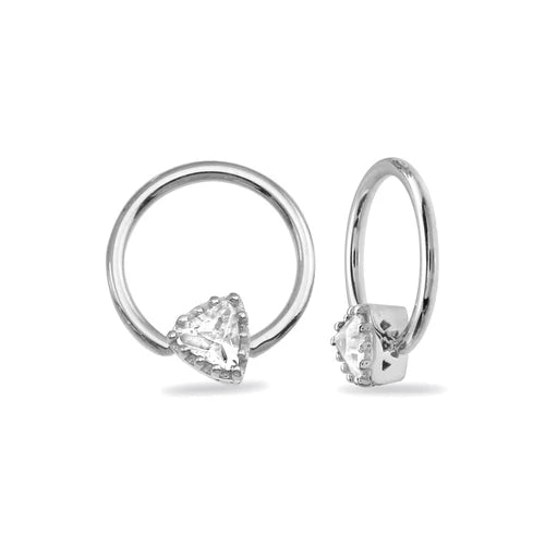 Fixed Charming Triangle Prong Seamless Ring — Norvoch