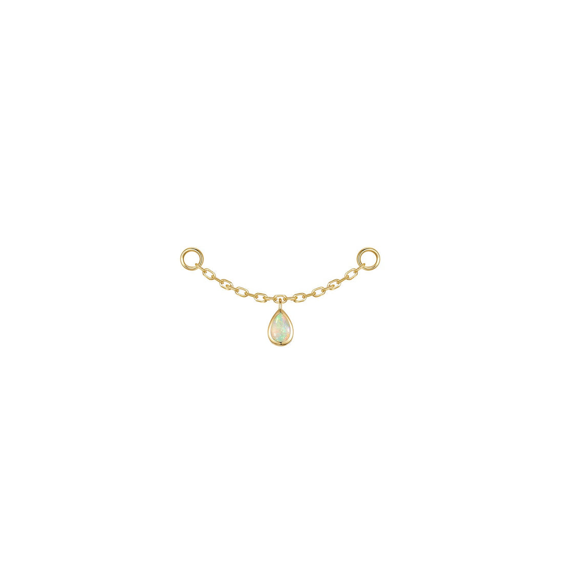 Pear Bezel Gemstone Chain