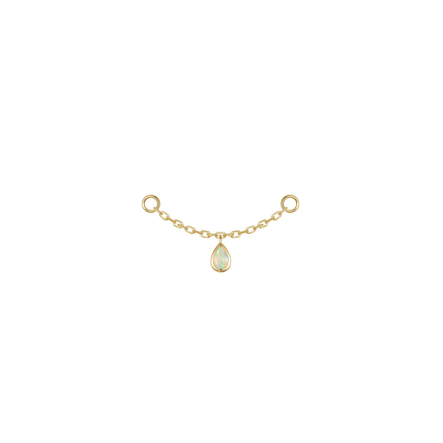 Pear Bezel Gemstone Chain