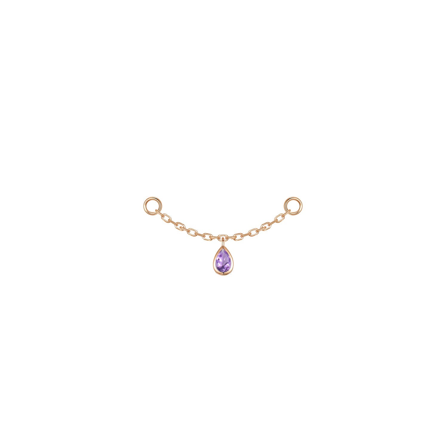 Pear Bezel Gemstone Chain
