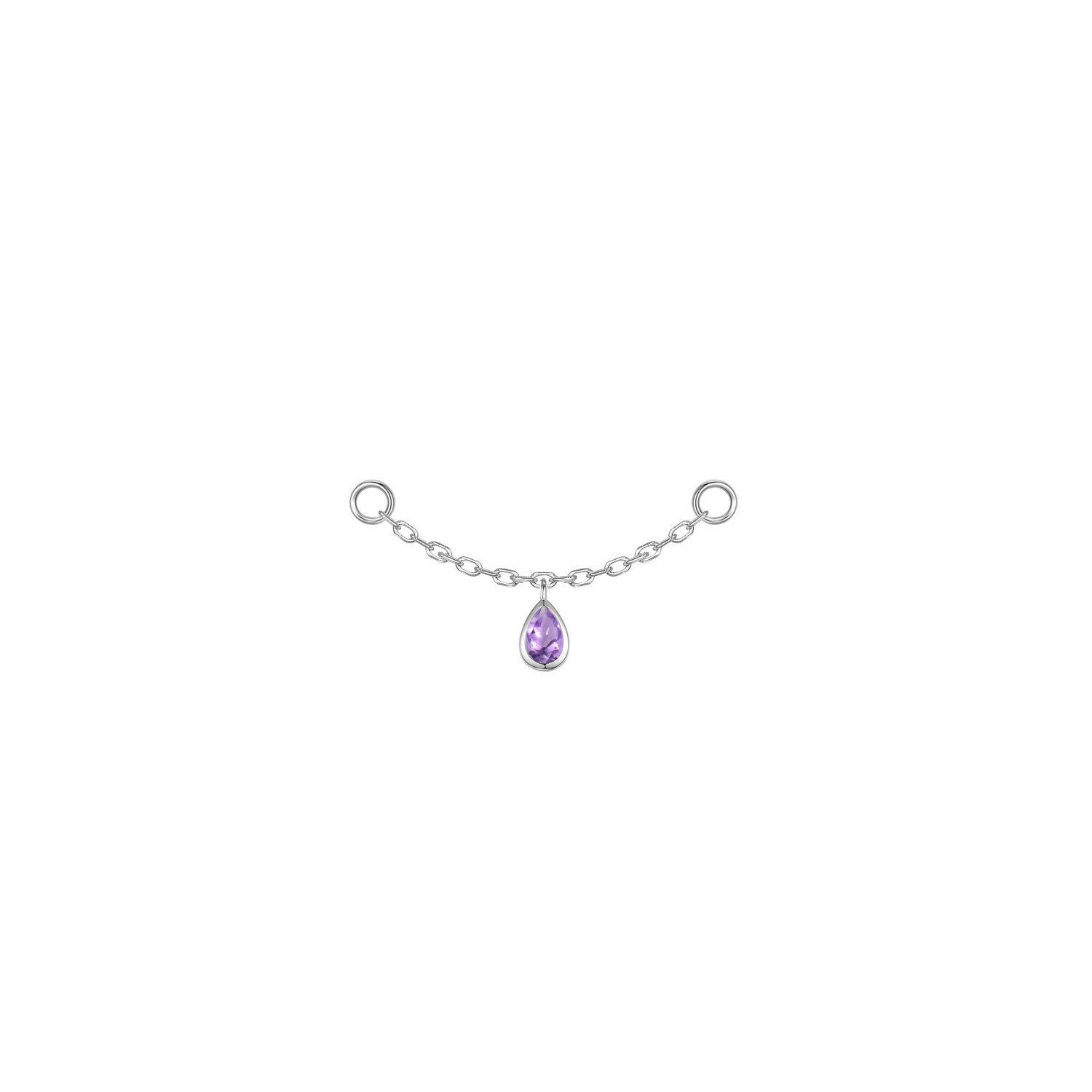 Pear Bezel Gemstone Chain