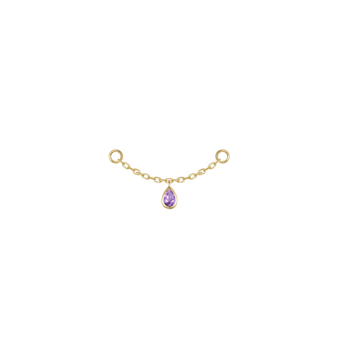 Pear Bezel Gemstone Chain
