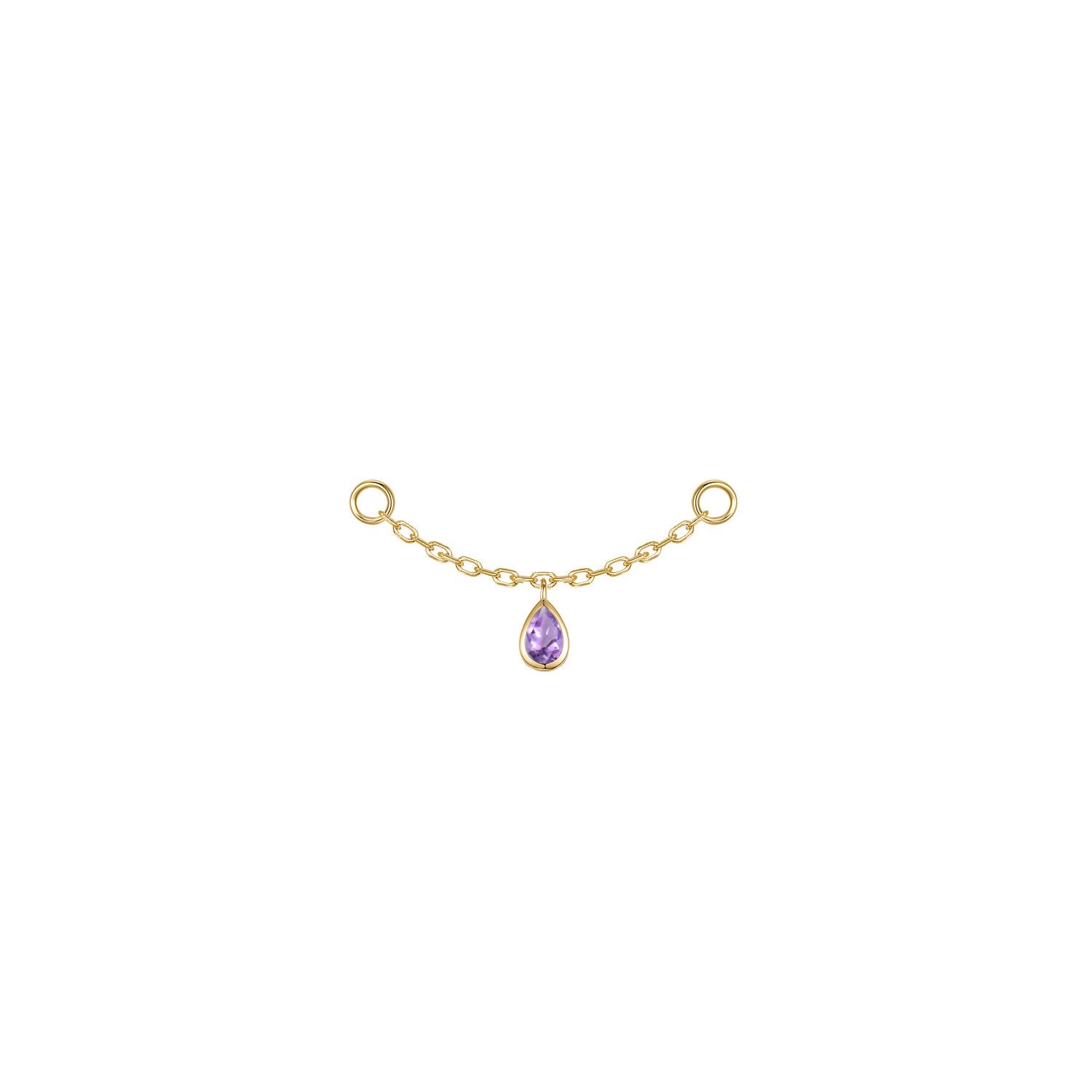 Pear Bezel Gemstone Chain