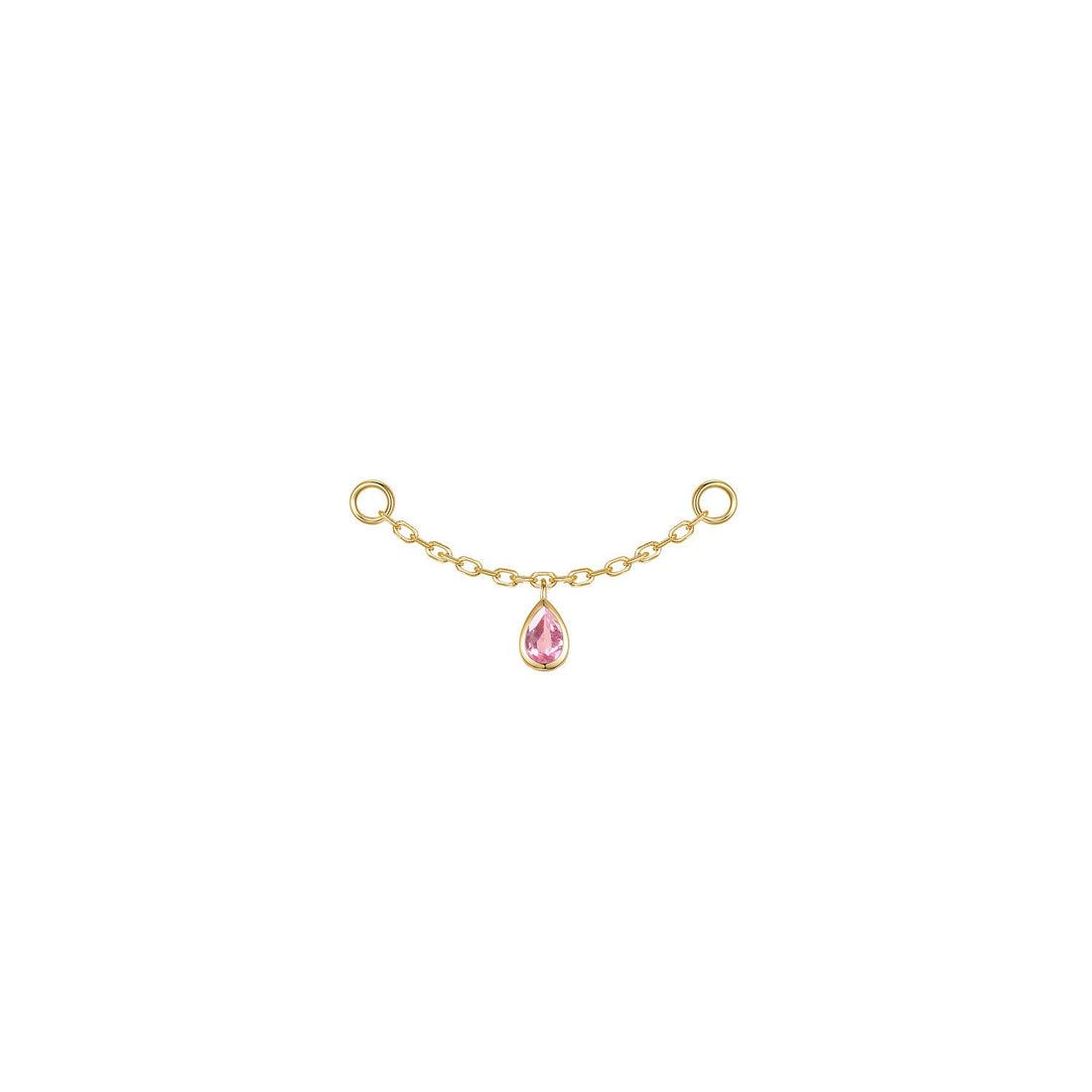 Pear Bezel Gemstone Chain