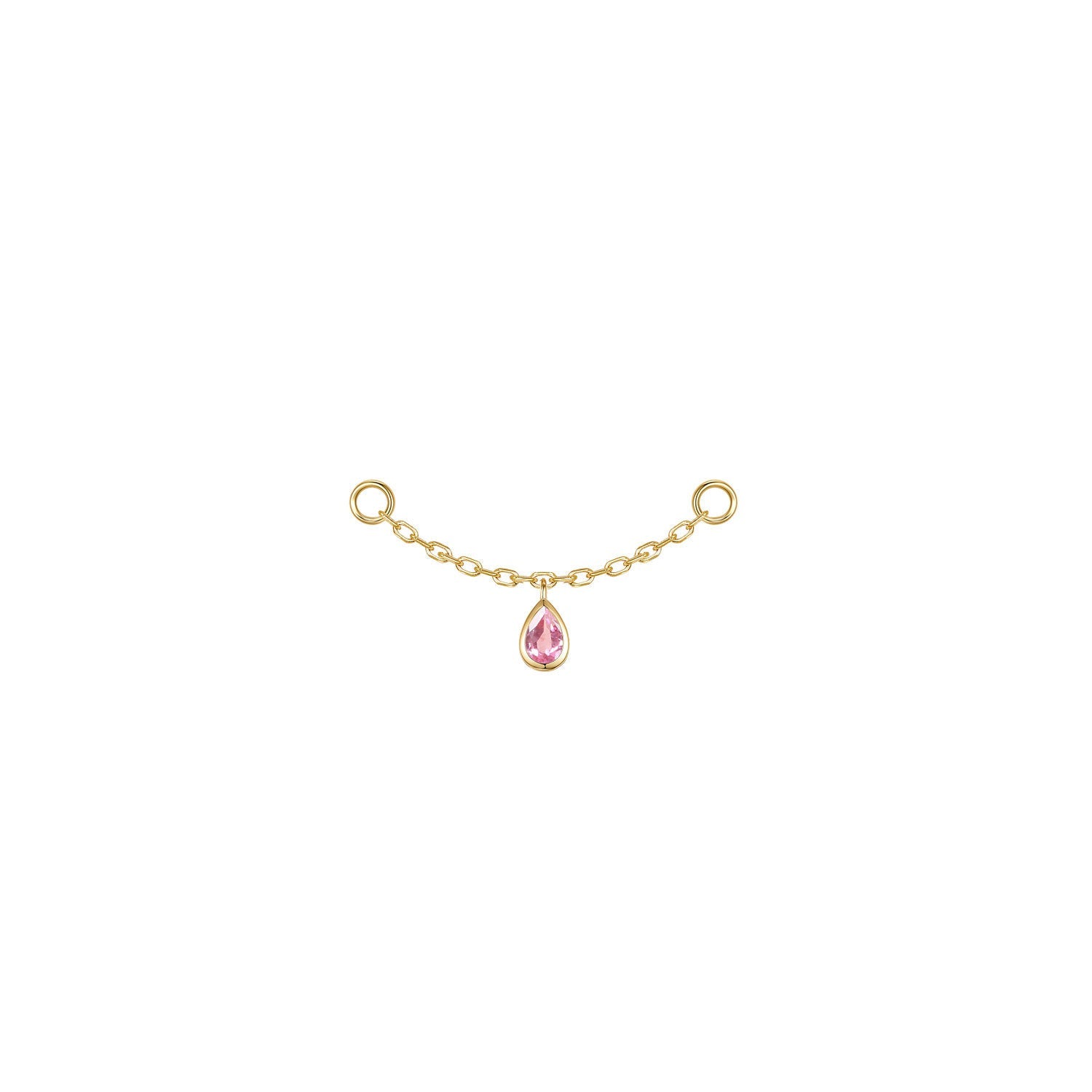 Pear Bezel Gemstone Chain