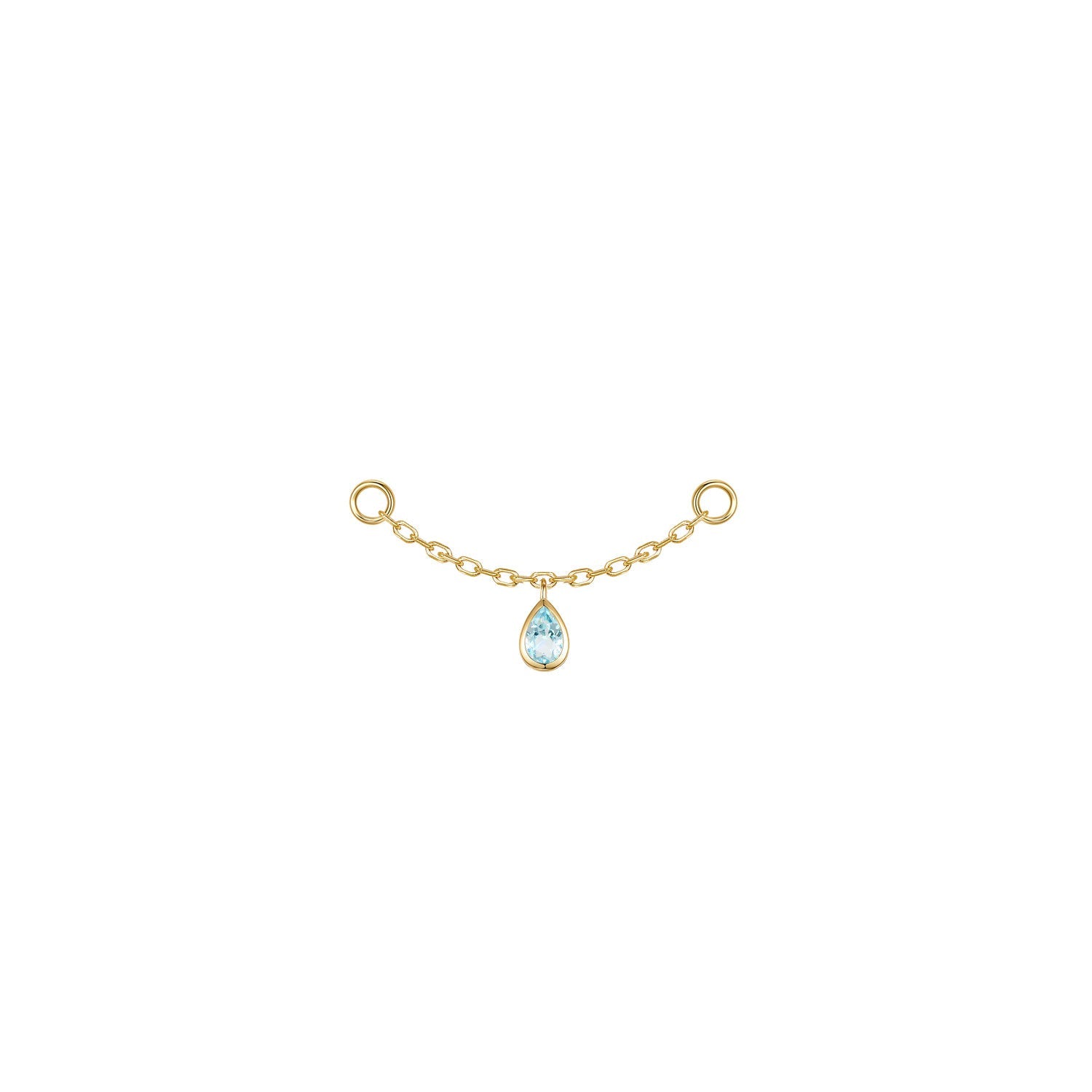 Pear Bezel Gemstone Chain