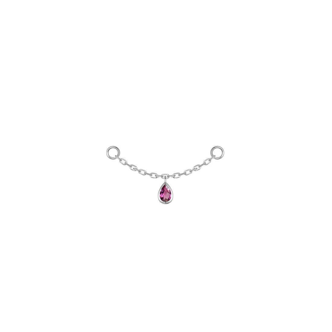 Pear Bezel Gemstone Chain