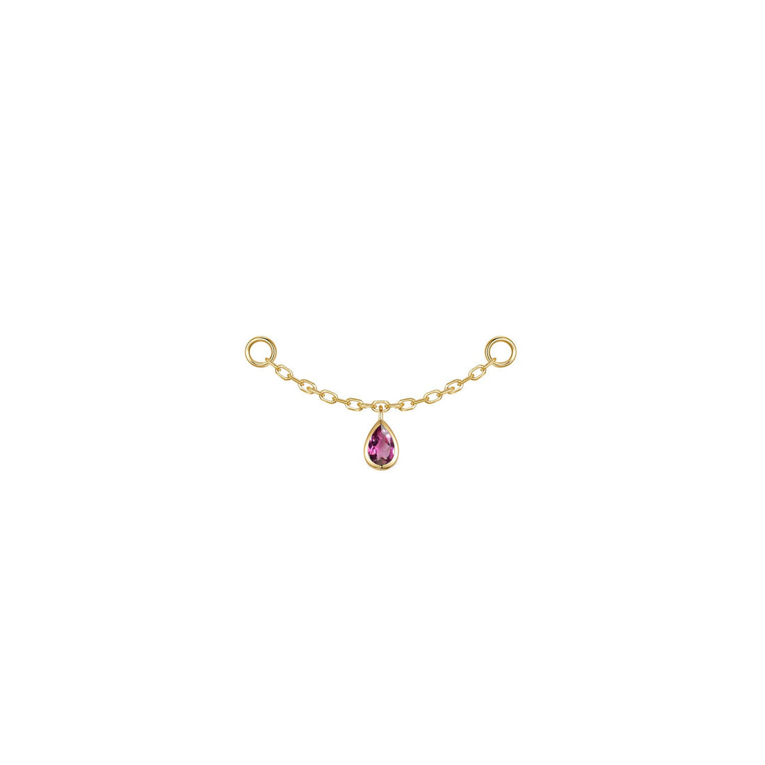 Pear Bezel Gemstone Chain