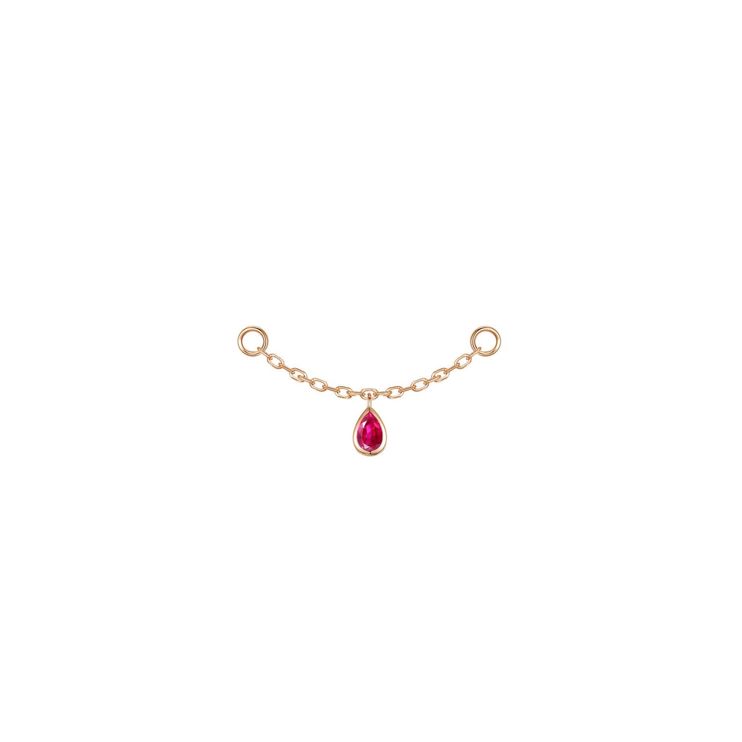Pear Bezel Gemstone Chain
