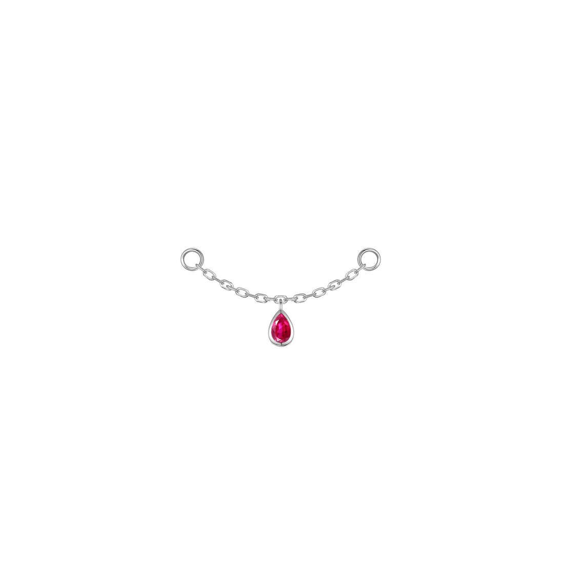 Pear Bezel Gemstone Chain