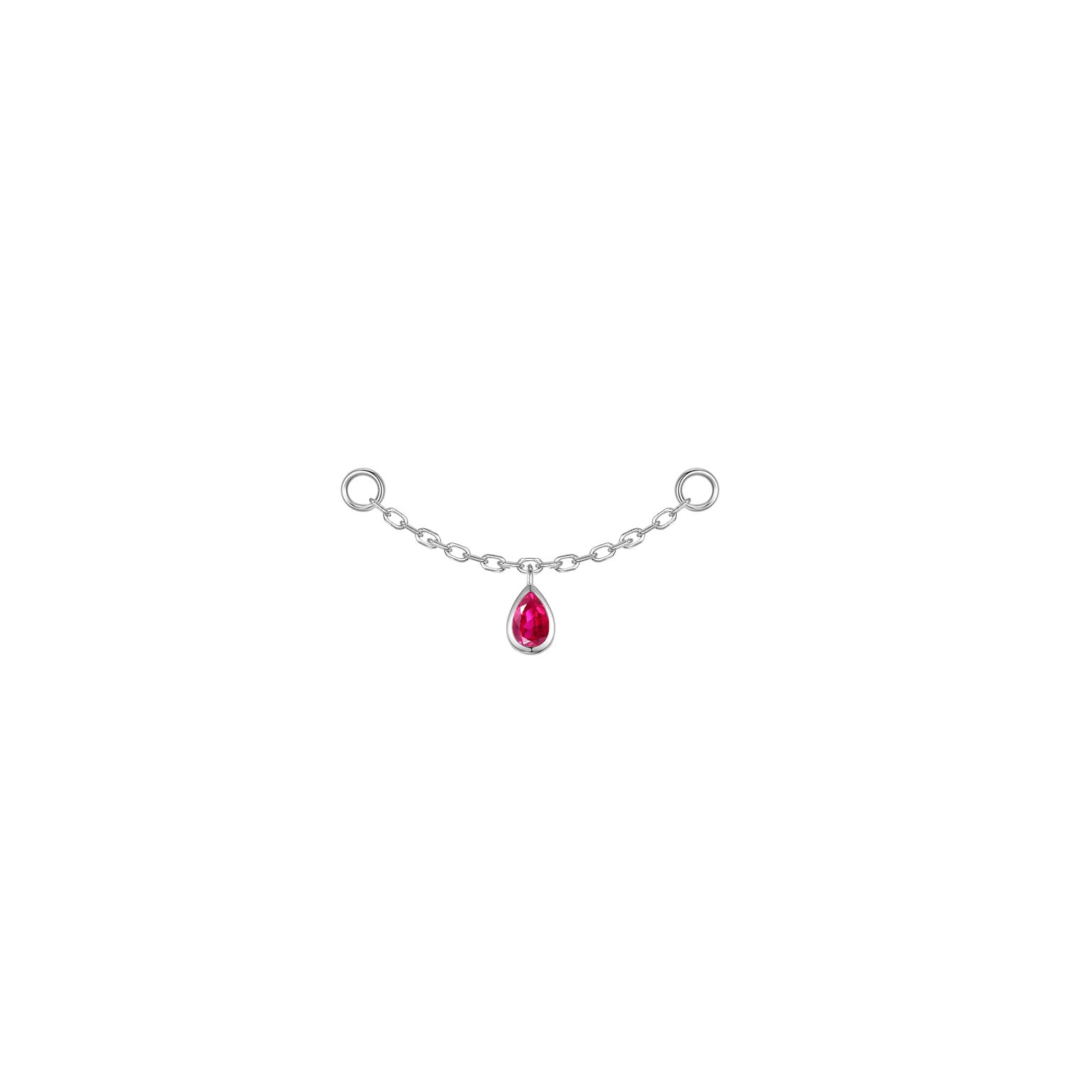 Pear Bezel Gemstone Chain