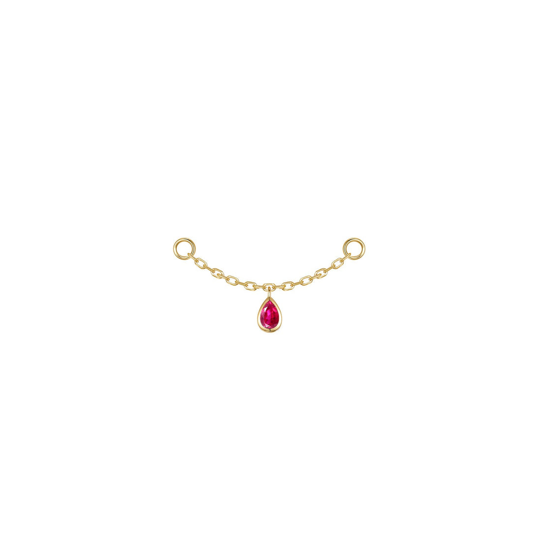 Pear Bezel Gemstone Chain