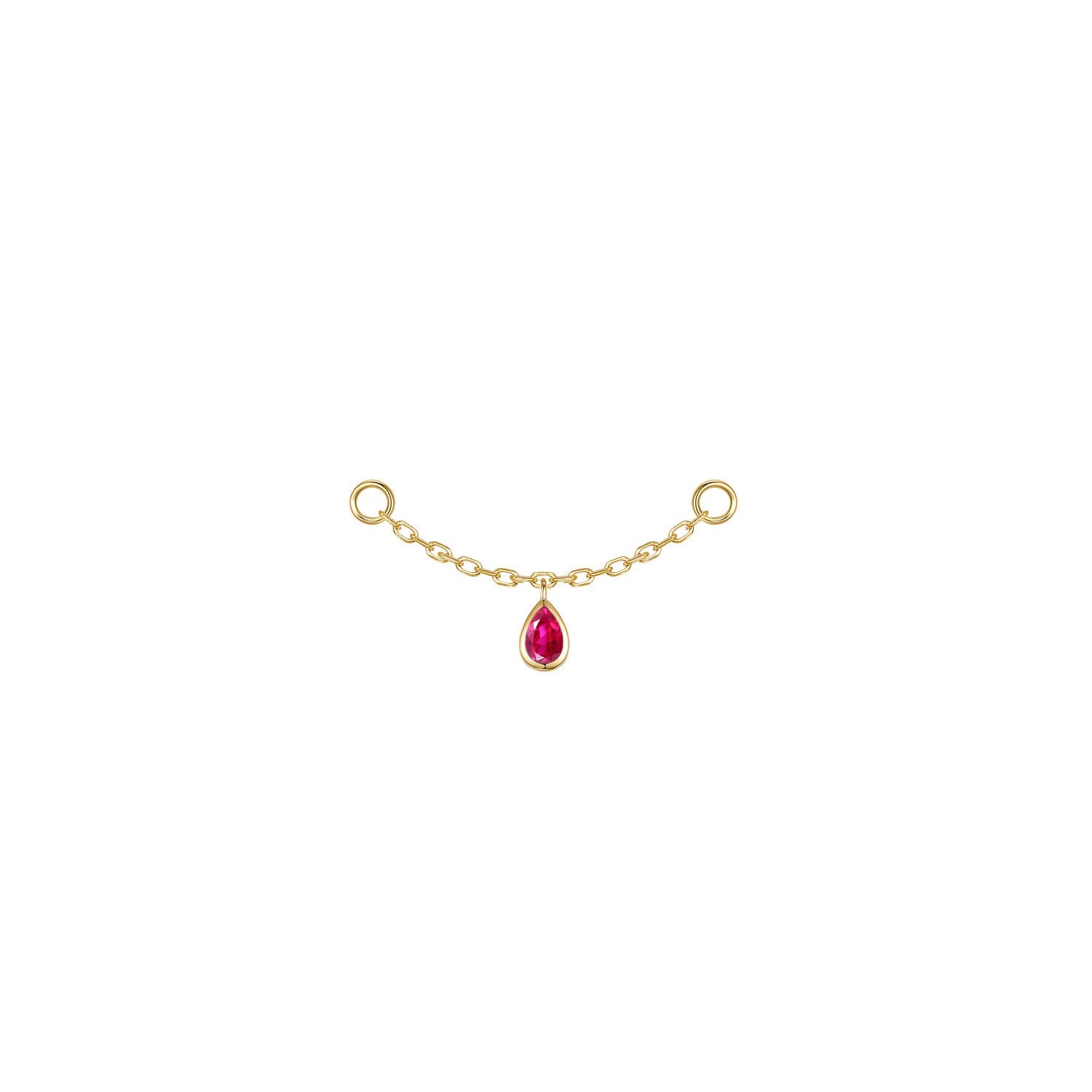 Pear Bezel Gemstone Chain