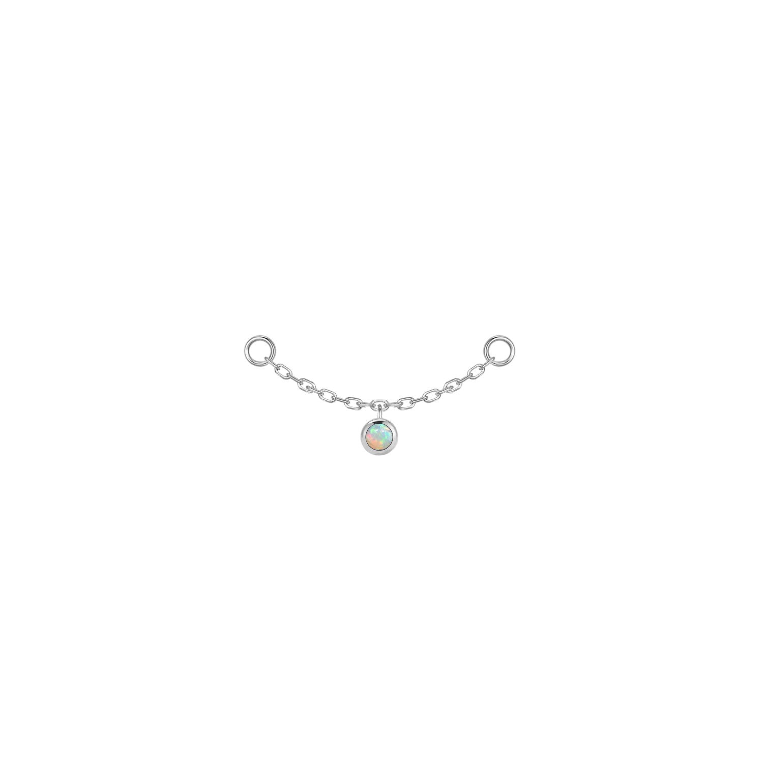 Round Bezel Gemstone Chain