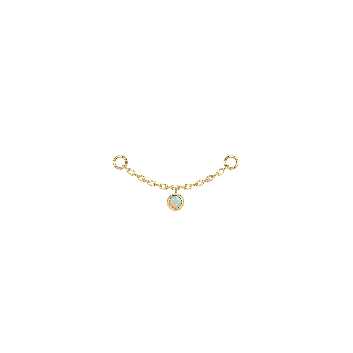 Round Bezel Gemstone Chain