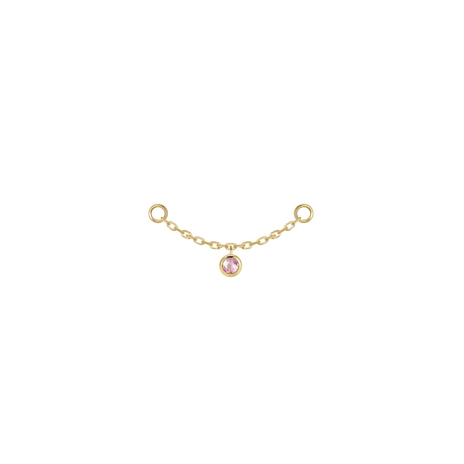 Round Bezel Gemstone Chain