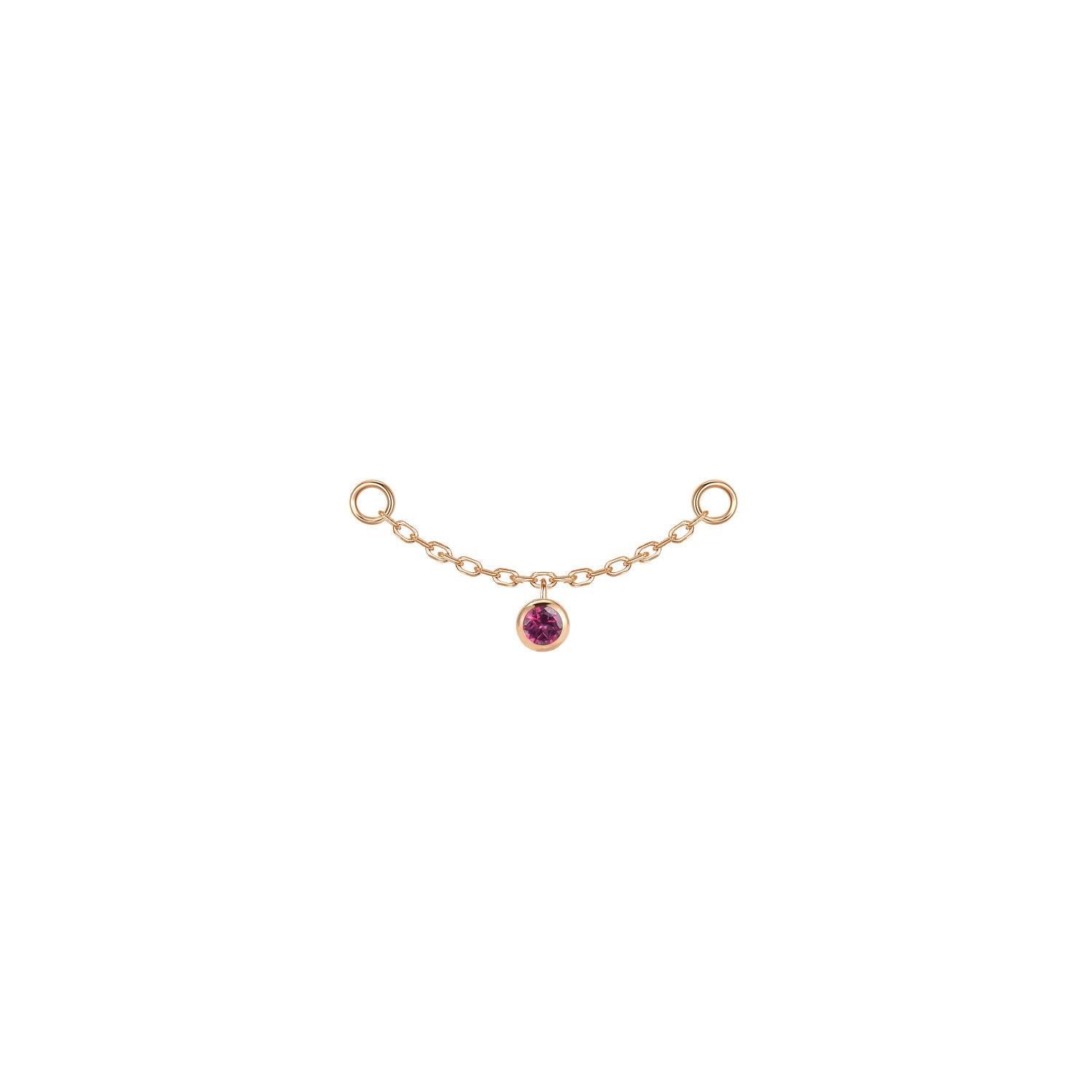 Round Bezel Gemstone Chain
