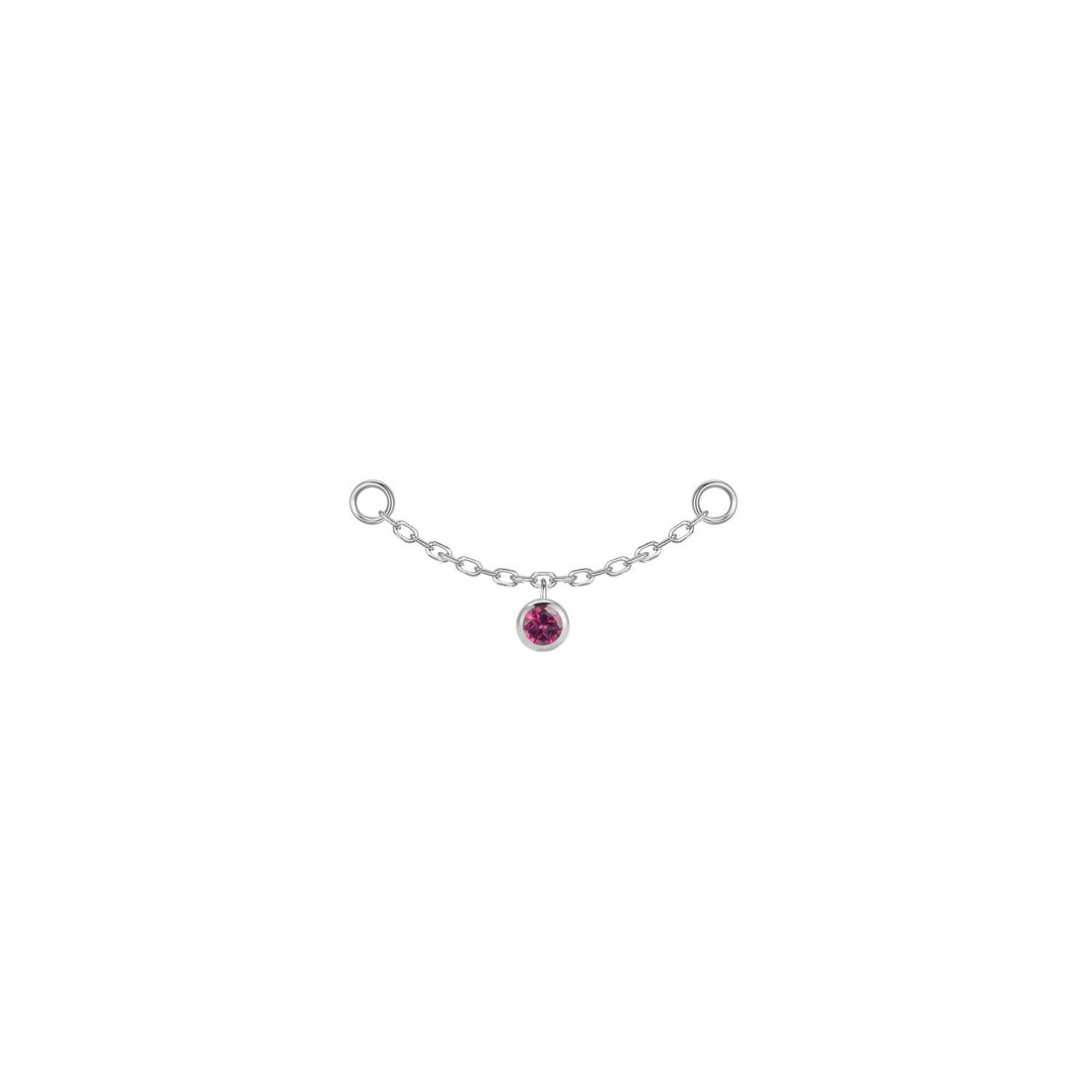 Round Bezel Gemstone Chain