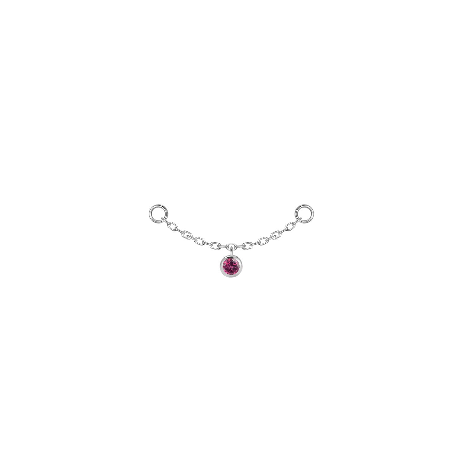 Round Bezel Gemstone Chain