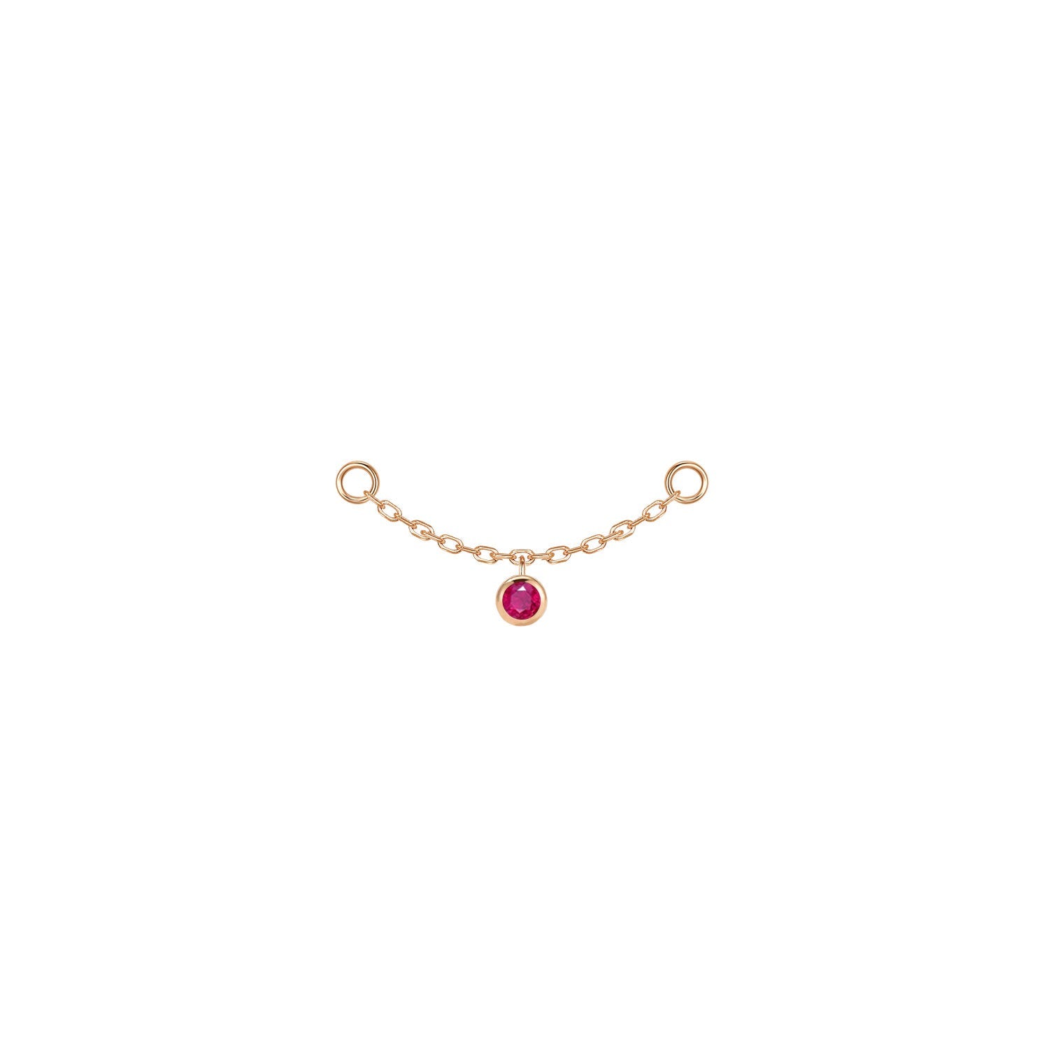 Round Bezel Gemstone Chain