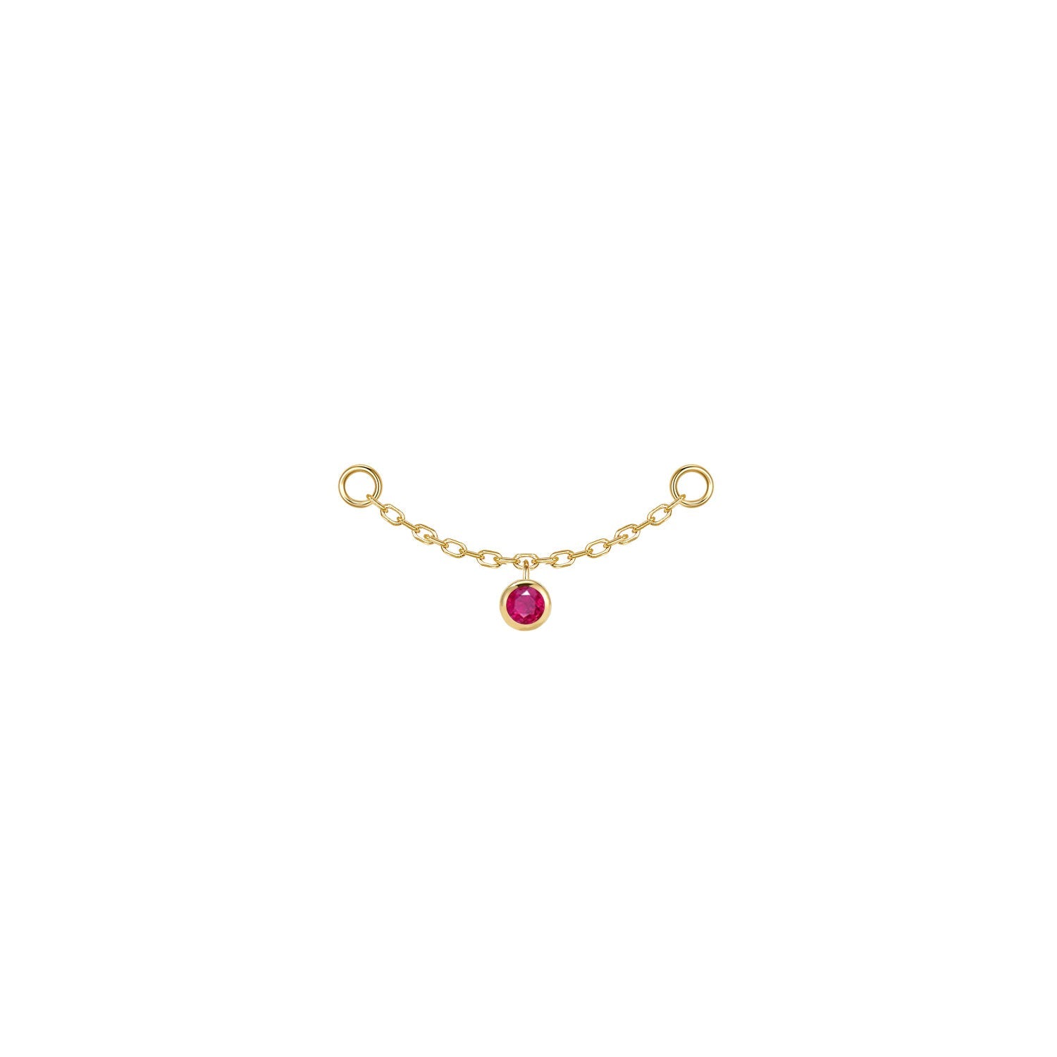 Round Bezel Gemstone Chain