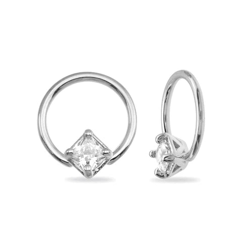 Fixed Square Prong Seamless Ring — Norvoch