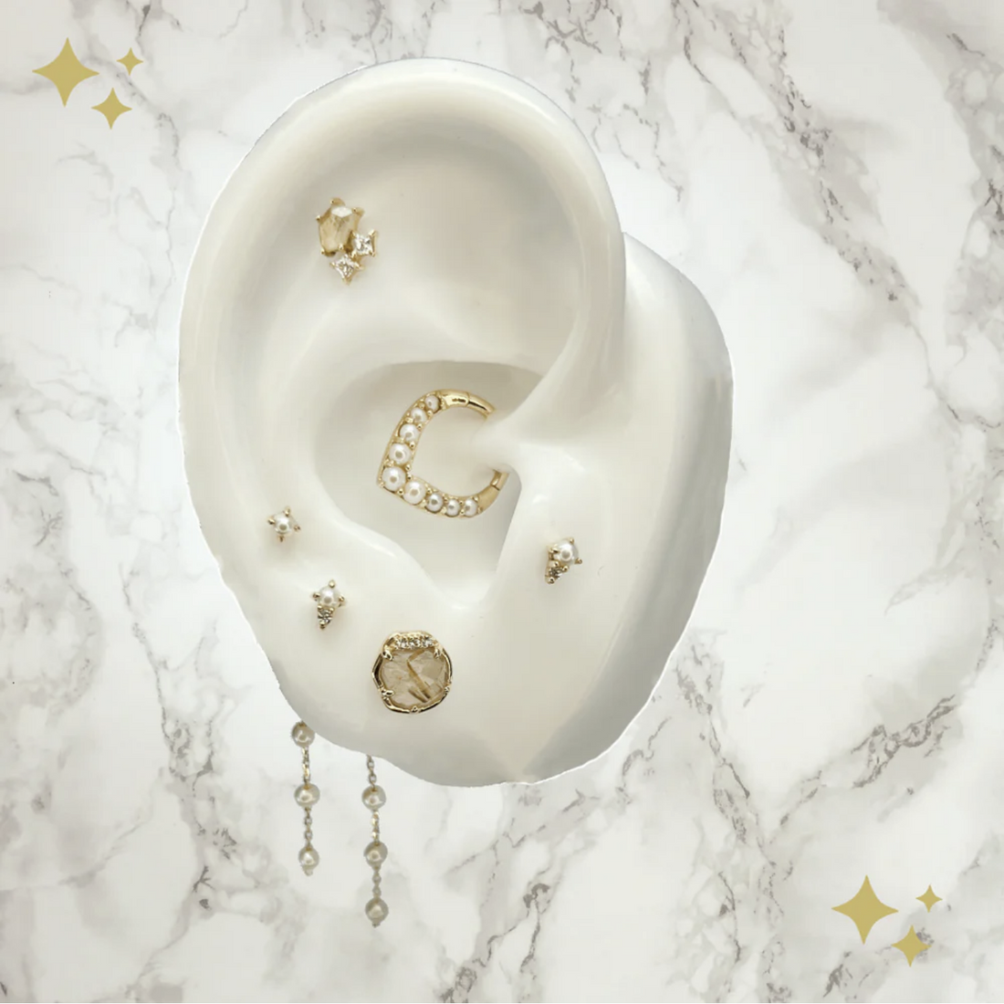4 Bead Charm with Pearl From Buddha