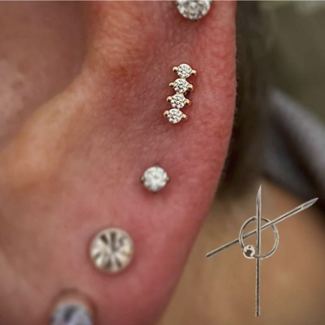 Four Gem CZ Bar — Junipurr