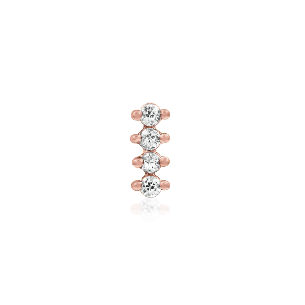Four Gem CZ Bar from Junipurr Rose Gold (Vault)