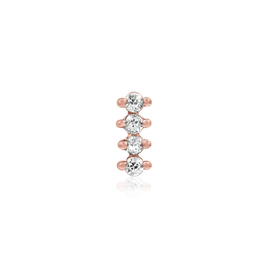 Four Gem CZ Bar from Junipurr Rose Gold (Vault)