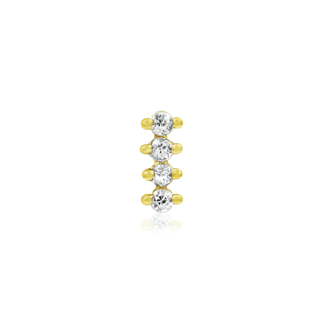 Four Gem CZ Bar — Junipurr