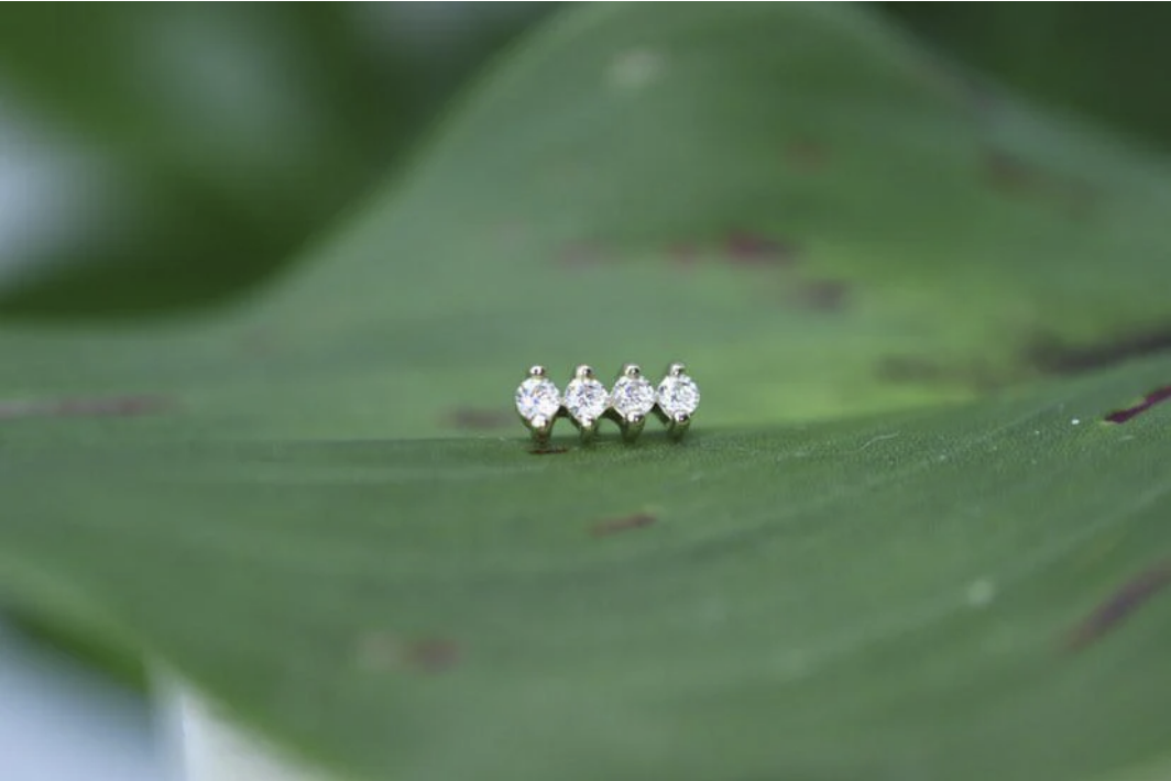 Four Gem CZ Bar — Junipurr
