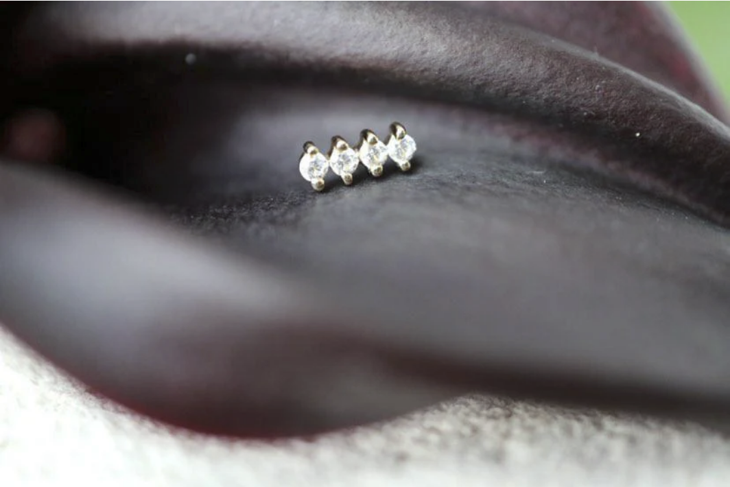 Four Gem CZ Bar — Junipurr