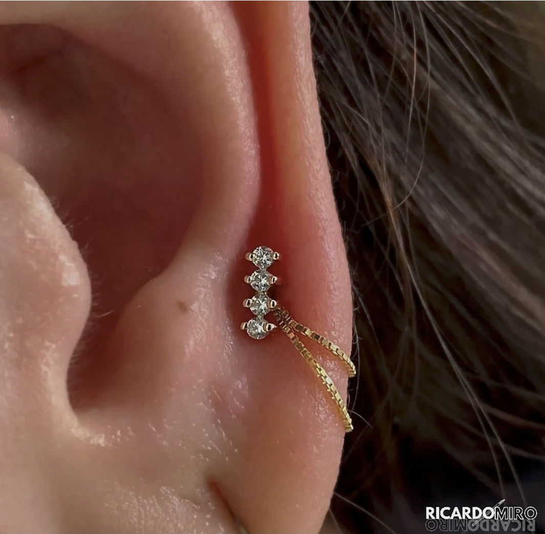 Four Gem CZ Bar — Junipurr