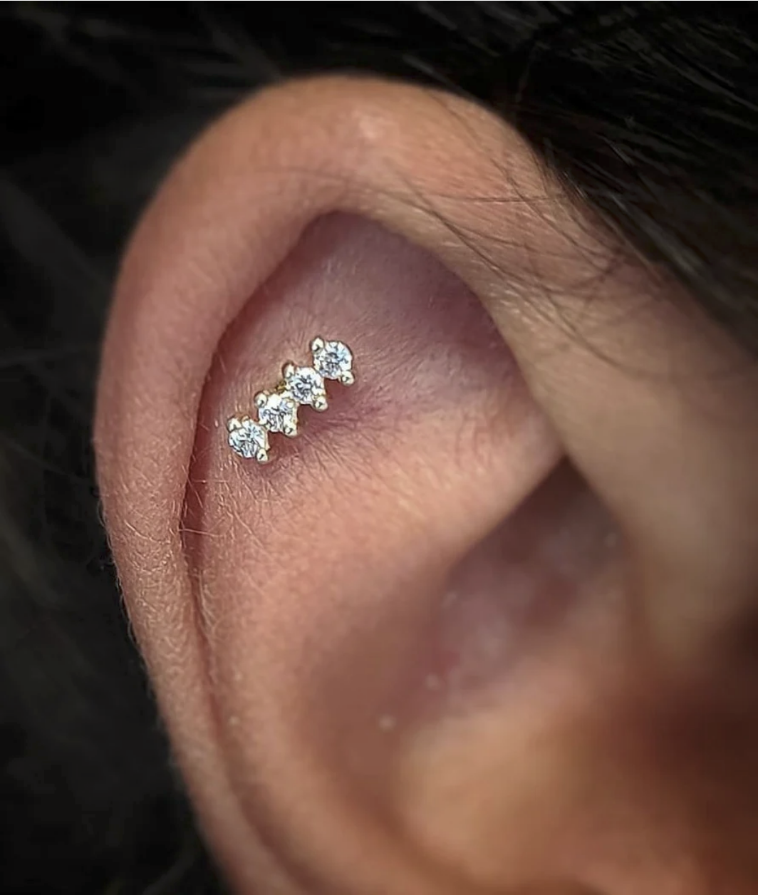 Four Gem CZ Bar — Junipurr