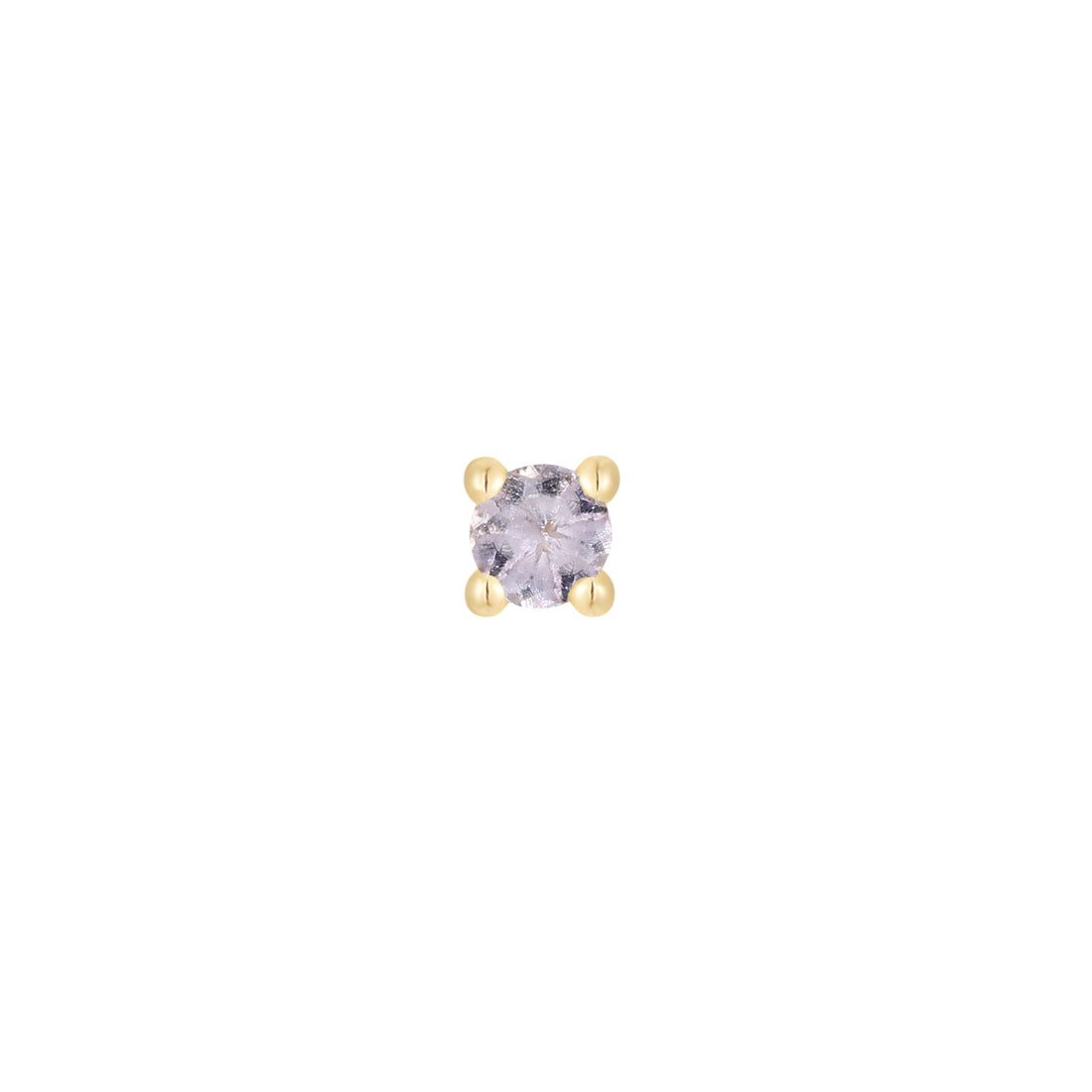Prong Gem with Tanzanite - 14k Yellow Gold - Buddha Jewelry