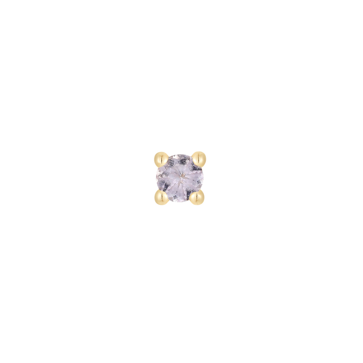 Prong Gem with Tanzanite - 14k Yellow Gold - Buddha Jewelry