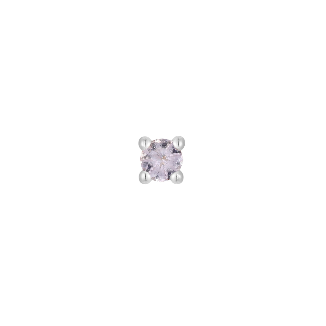 Prong Gem with Tanzanite - 14k White Gold - Buddha Jewelry