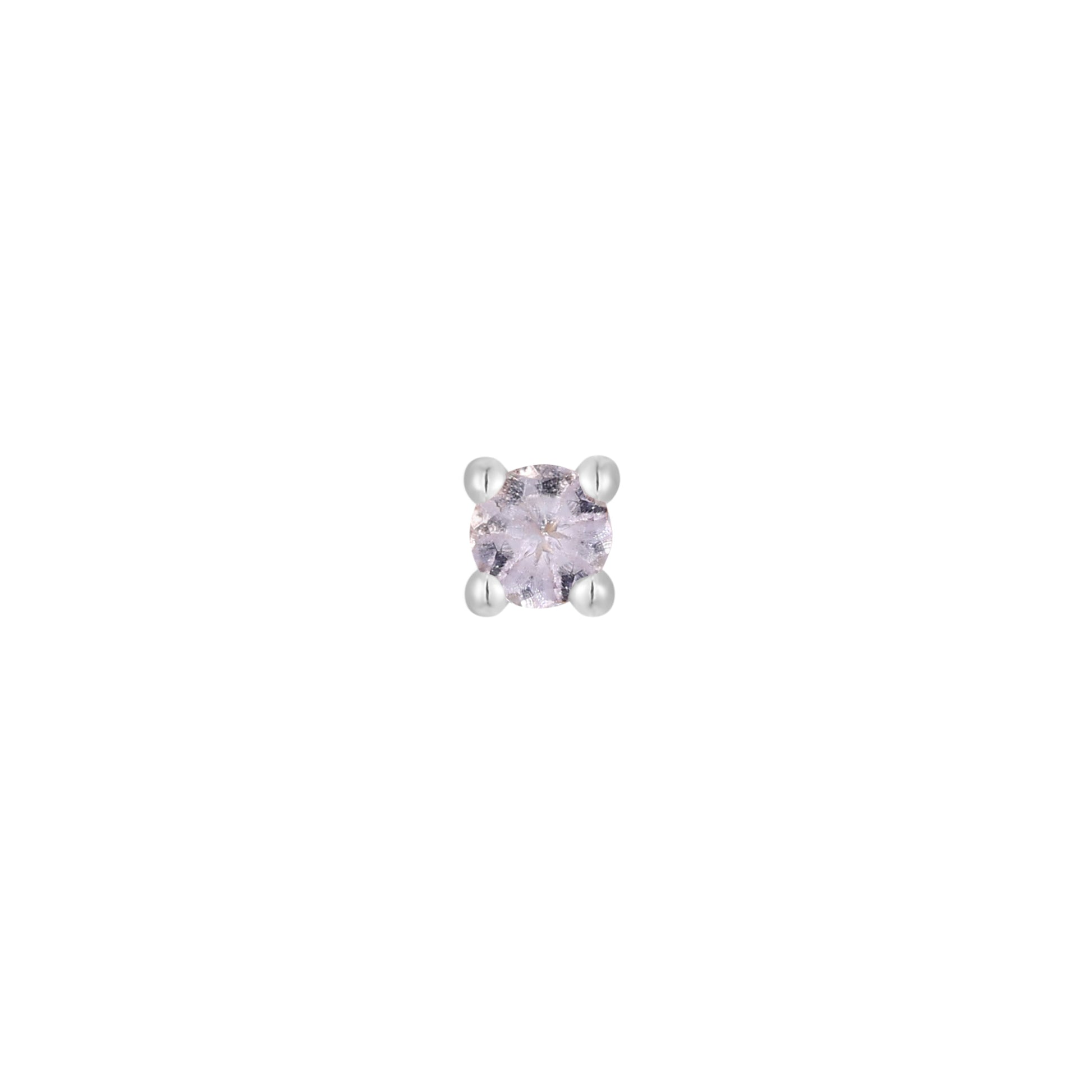Prong Gem with Tanzanite - 14k White Gold - Buddha Jewelry
